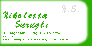 nikoletta surugli business card
